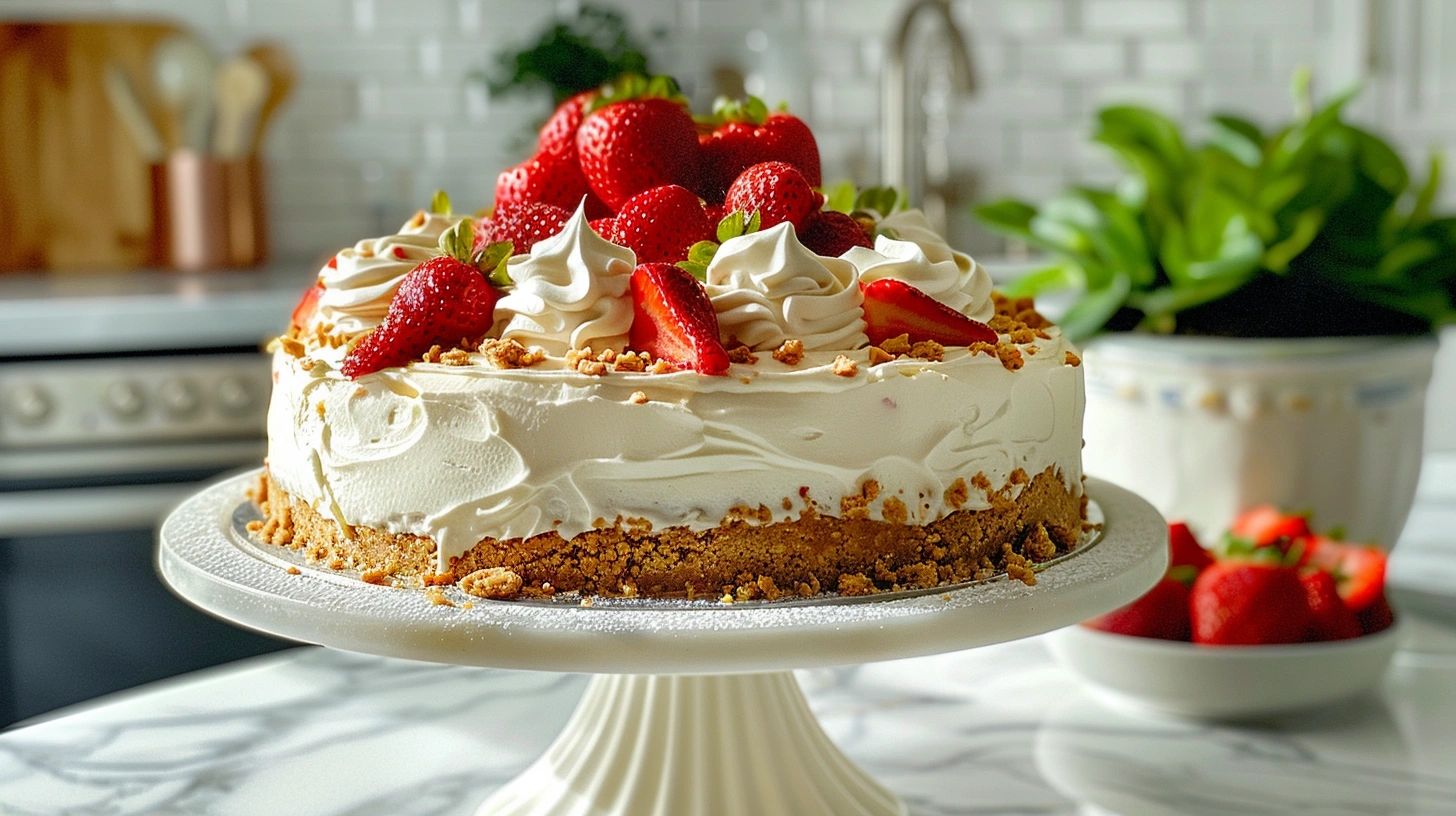 No-bake strawberry cheesecake recipe