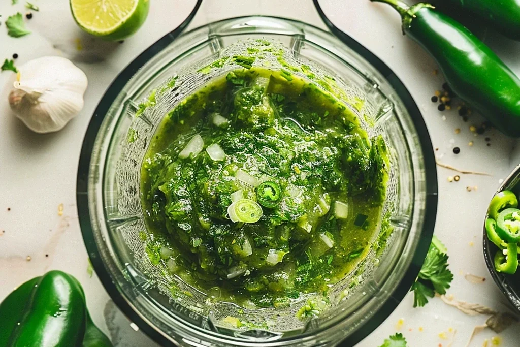 Green sauce for pozole verde de pollo