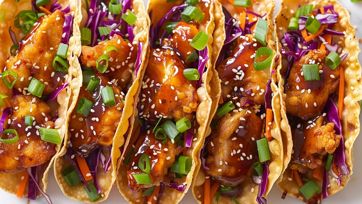 Chicken Wonton Tacos