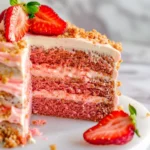Strawberry crunch cake